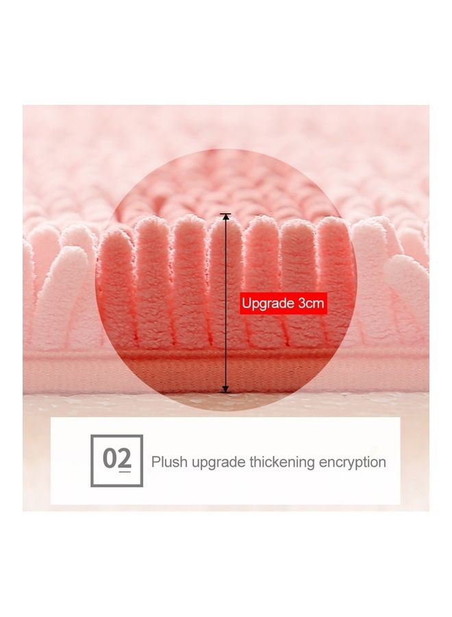 NIBEMINENT Non Slip Shaggy Soft Water Absorption Carpet Mat Pink 61 x 8 23cm - Image 3