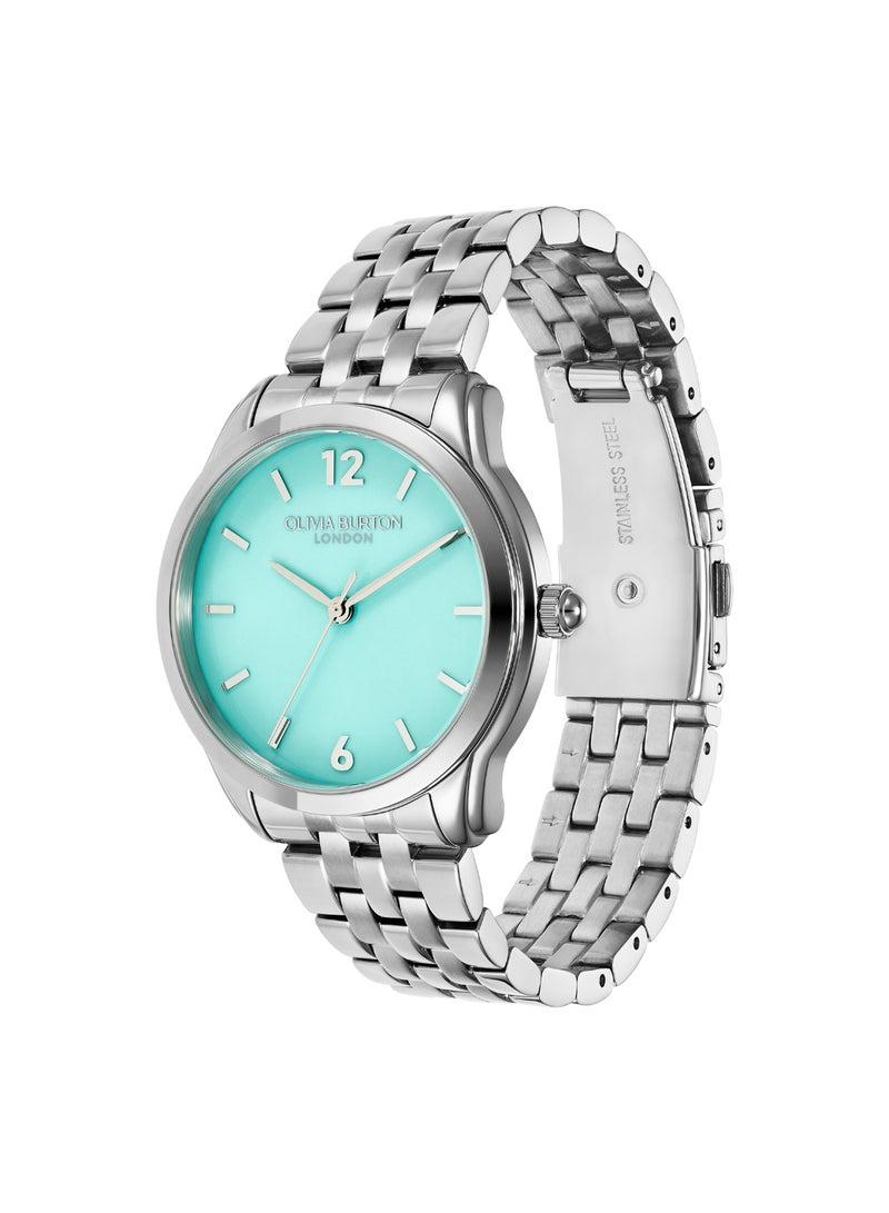 OLIVIA BURTON ROUND ANALOG WOMEN'S TURQUOISE CASE WATCH - 24000157 - Image 2
