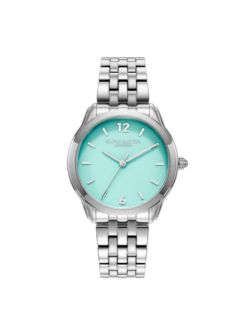OLIVIA BURTON ROUND ANALOG WOMEN'S TURQUOISE CASE WATCH - 24000157 - Image 1