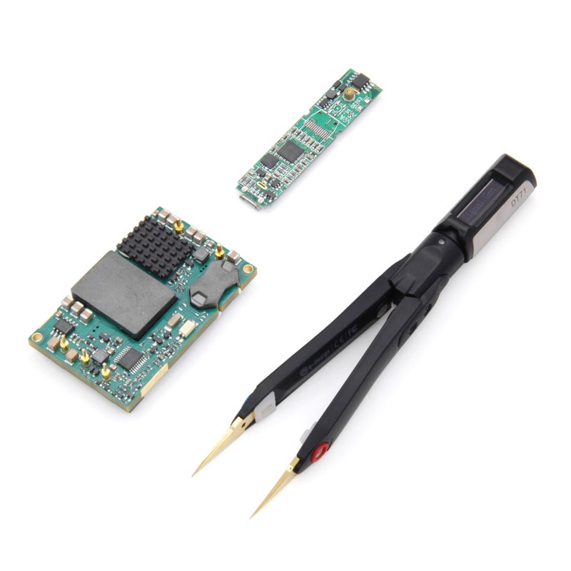 Digital Tweezers: 3-Section Split Structure OLED Screen 360-Degree Adjustable Window - Intelligent Attitude Judgment Hidden Touch Buttons for Electronic Component Testing & Precision Measurement - Image 3