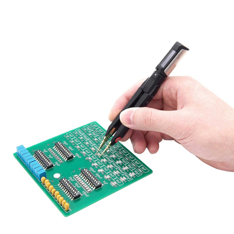 Digital Tweezers: 3-Section Split Structure OLED Screen 360-Degree Adjustable Window - Intelligent Attitude Judgment Hidden Touch Buttons for Electronic Component Testing & Precision Measurement - Image 2