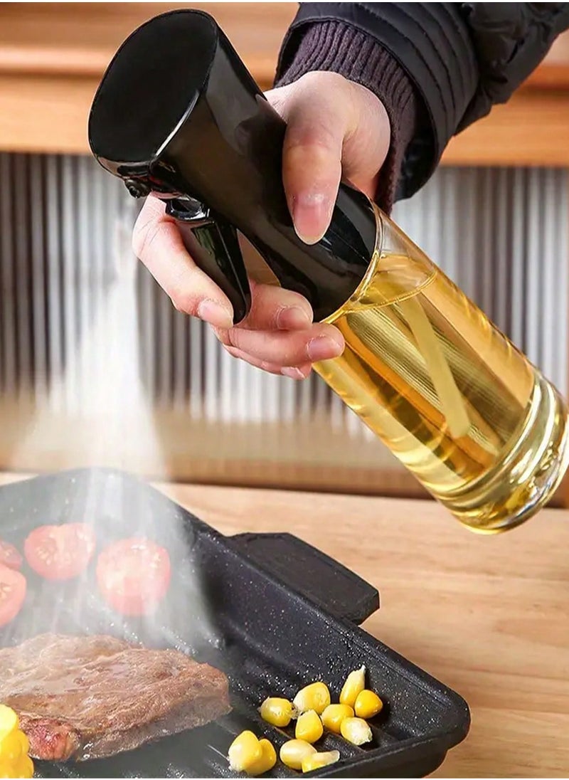 Generic High-Pressure Nozzle Oil Spray Bottle - 200ml Durable Food-Grade Glass for Healthy Cooking, BBQ, Frying, Salad, Travel - Ergonomic Non-Slip Handle, Wide Mouth Design, Leak-Proof  - Image 1
