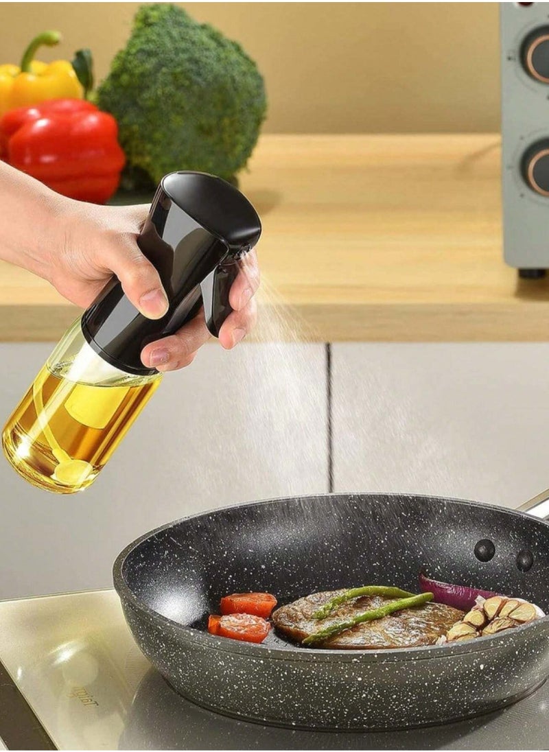 Generic High-Pressure Nozzle Oil Spray Bottle - 200ml Durable Food-Grade Glass for Healthy Cooking, BBQ, Frying, Salad, Travel - Ergonomic Non-Slip Handle, Wide Mouth Design, Leak-Proof  - Image 3