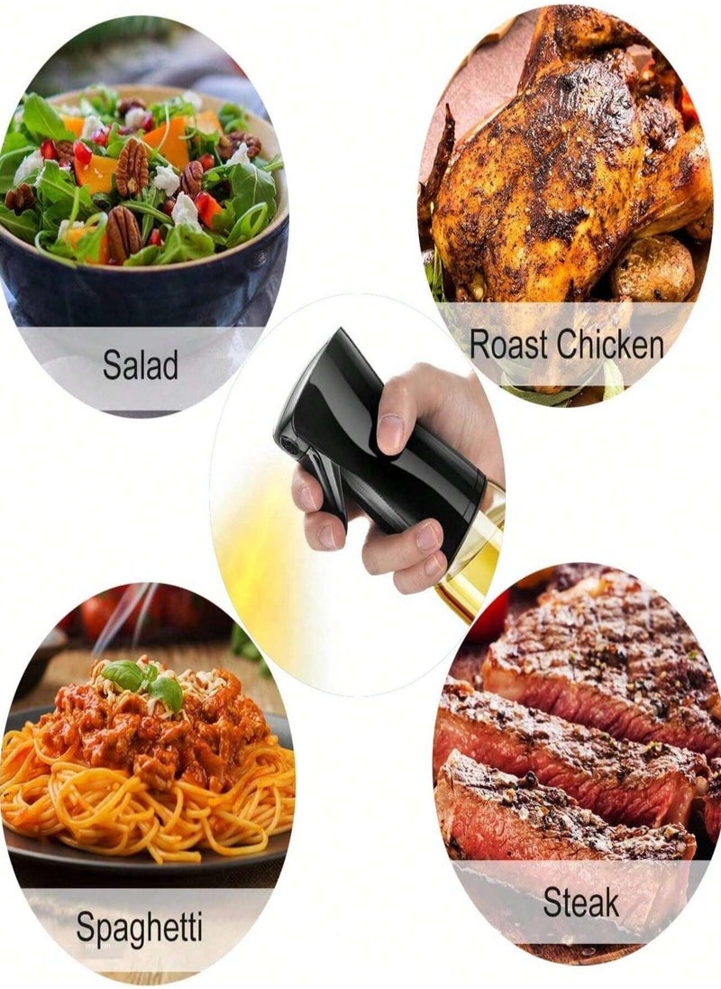 Generic High-Pressure Nozzle Oil Spray Bottle - 200ml Durable Food-Grade Glass for Healthy Cooking, BBQ, Frying, Salad, Travel - Ergonomic Non-Slip Handle, Wide Mouth Design, Leak-Proof  - Image 4
