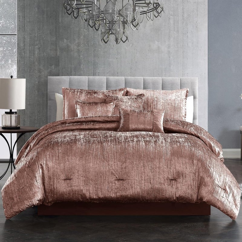 Riverbrook Home Turin Comforter Set, King, Blush, 7 Piece Set - Image 1