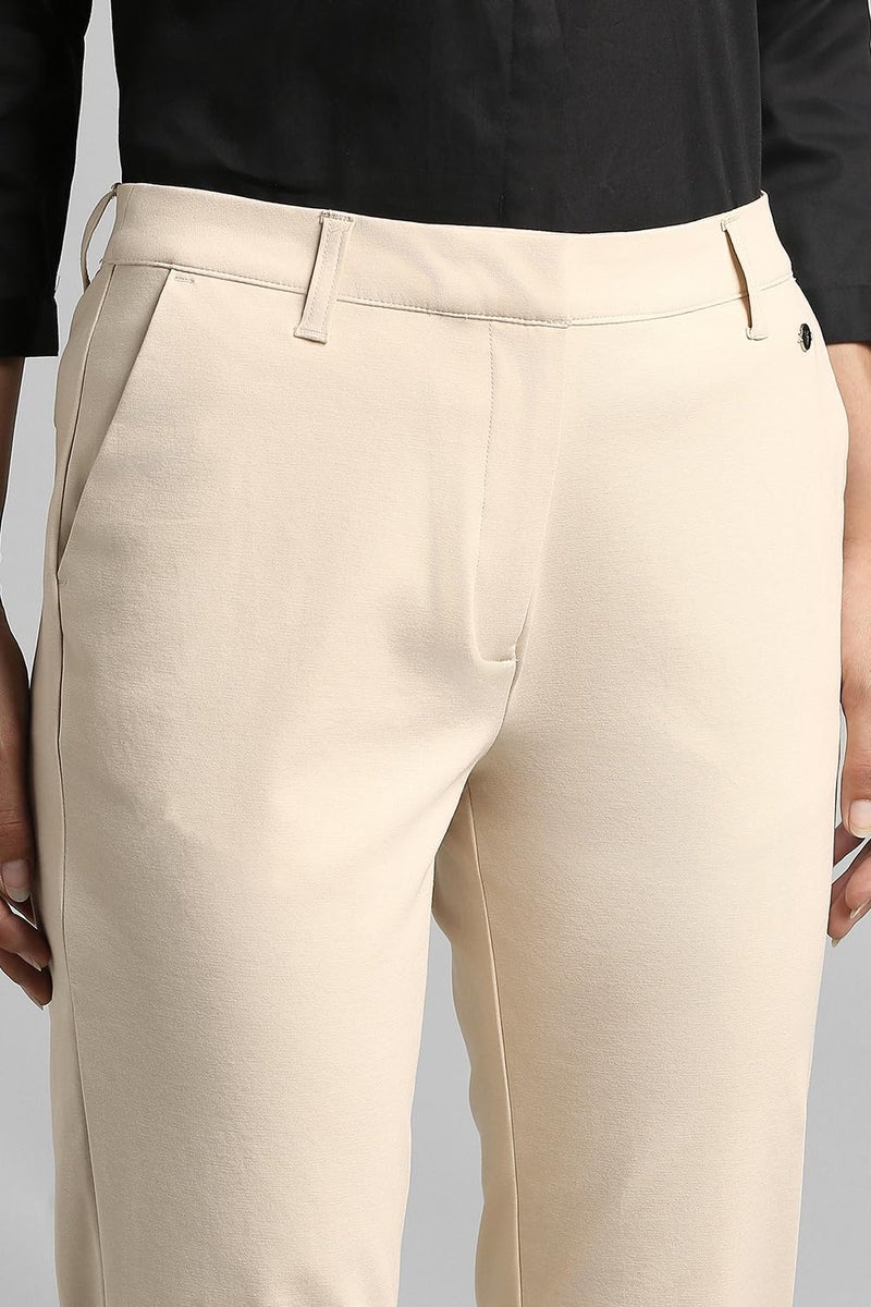 Van Heusen Women's Regular Pants (VWKBFRGF668886_Beige - Image 4