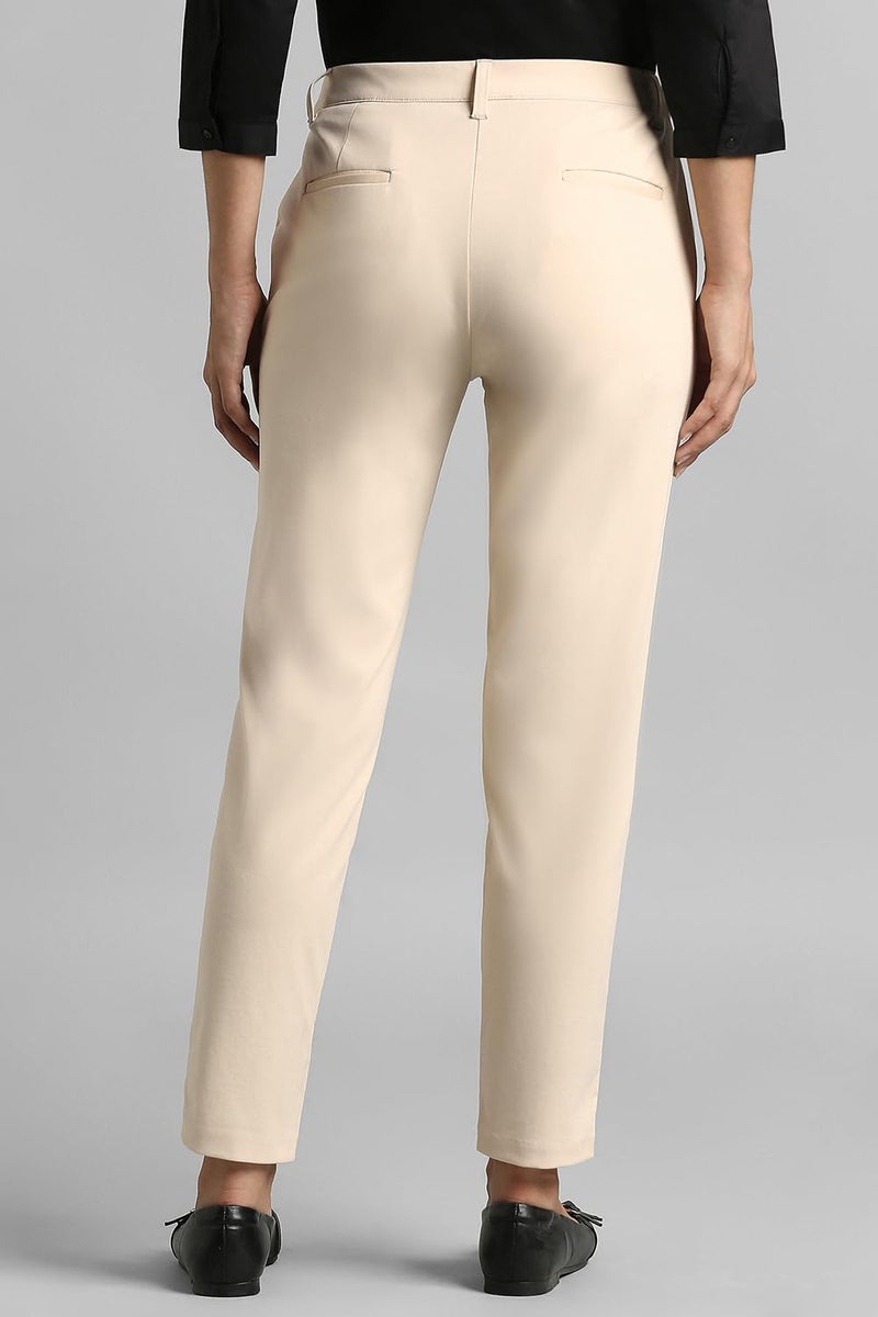 Van Heusen Women's Regular Pants (VWKBFRGF668886_Beige - Image 3