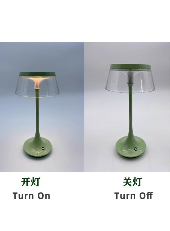 Cordless Modern LED Table Lamp Green Color,Aluminum Shell,3 Colors Stepless Dimming,USB Charging Desk Lights,Portable Bedside Lamp For Indoor Decor Night,Baby Kids Room,Bedroom and Living Room - Image 3