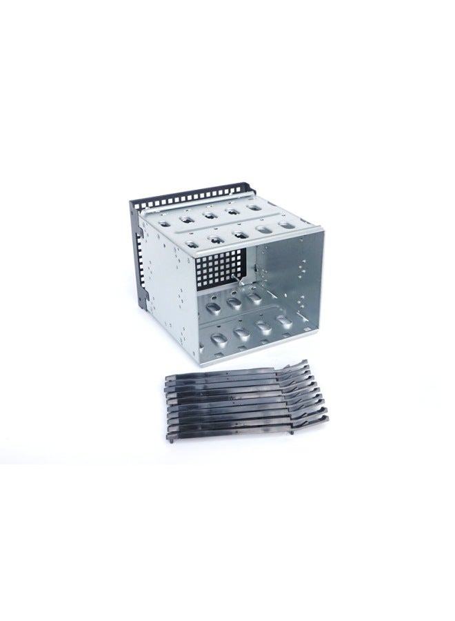 3.5-inch Hard Drive Cage Case 5.25-inch Optical Position Conversion 5-bay Bracket/mobile Cage-Color:5-disc +12cm Silent Fan  - Image 5