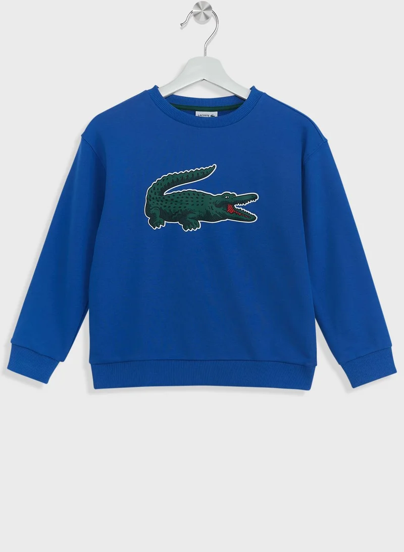 LACOSTE Kids Slogan Sweatshirts