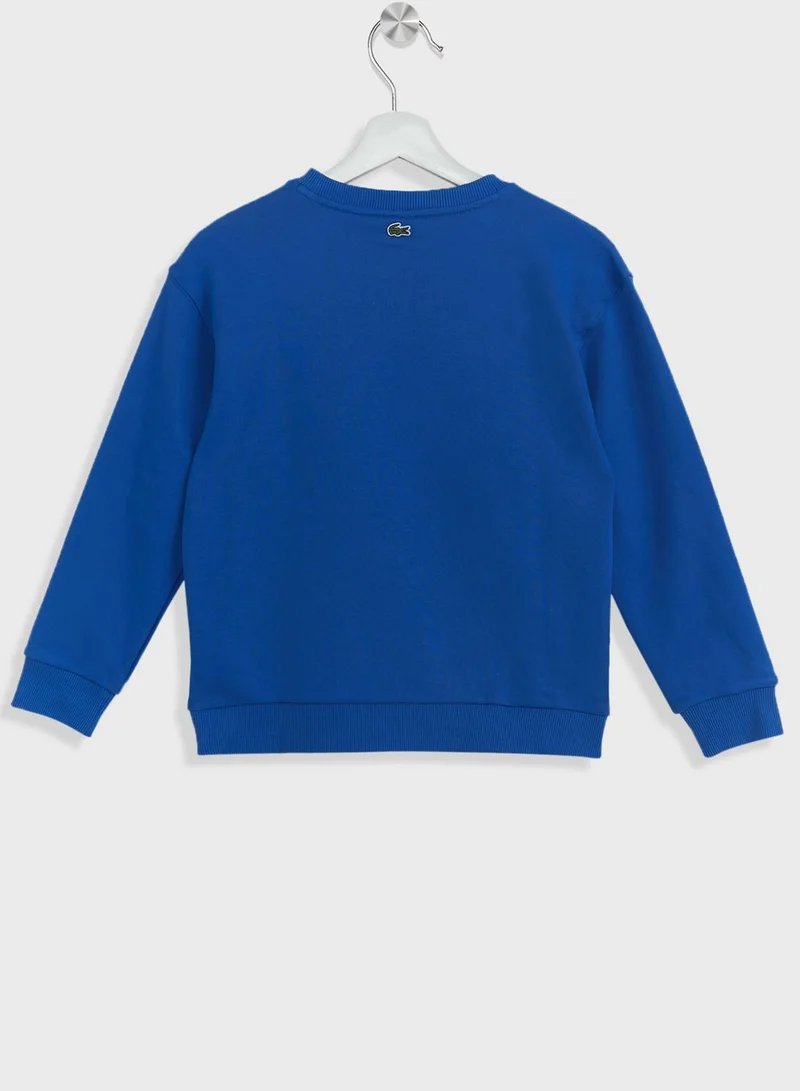 LACOSTE Kids Slogan Sweatshirts
