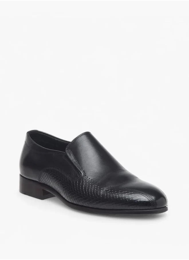 DUCHINI Men's Textured Slip-On Loafers