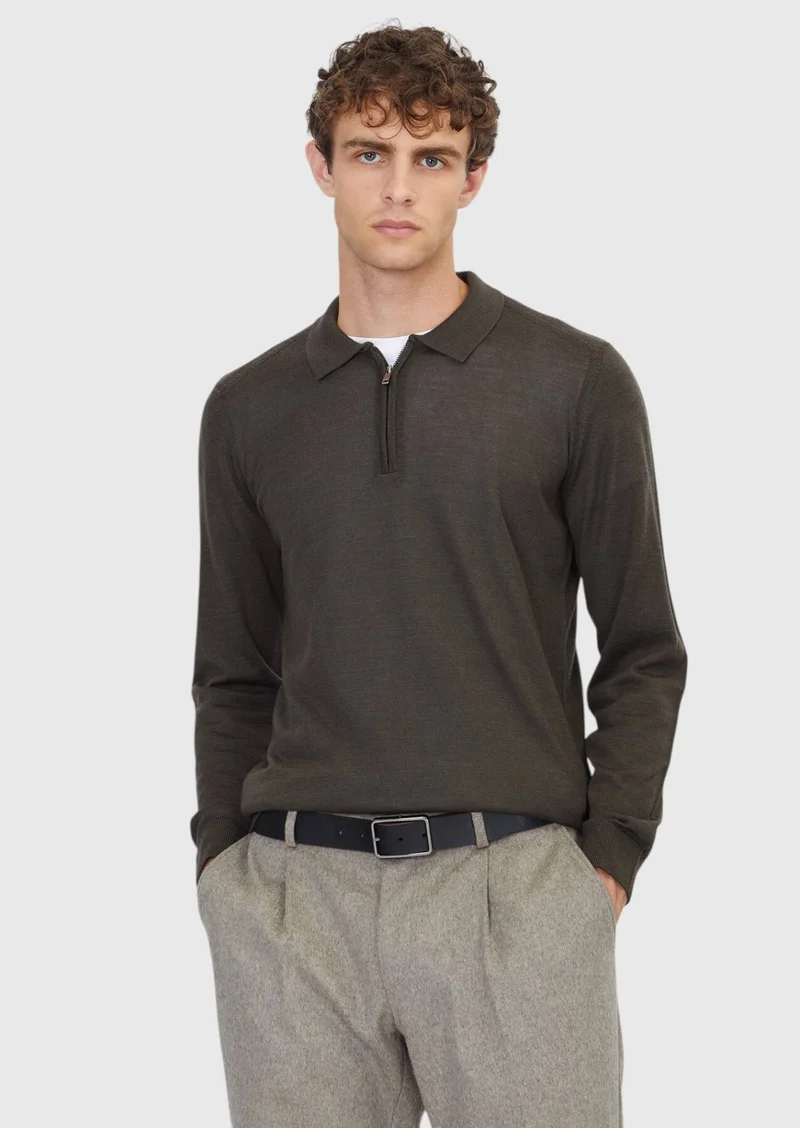 RAMSEY Khaki Knitwear Sweatshirt