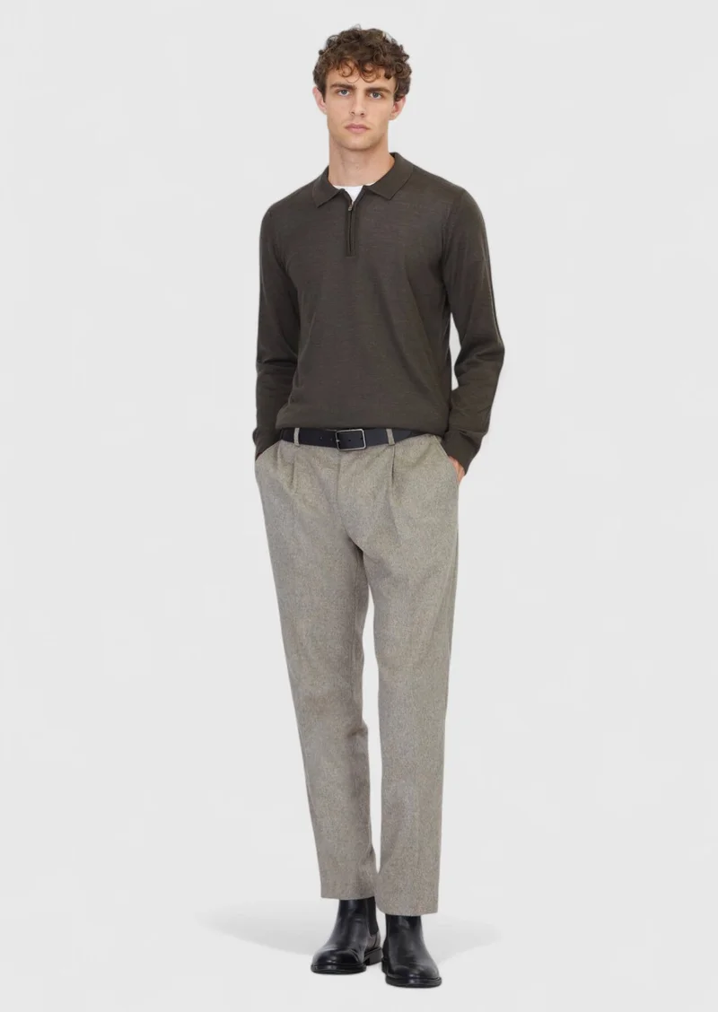 RAMSEY Khaki Knitwear Sweatshirt