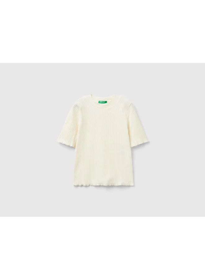 UNITED COLORS OF BENETTON Short Sleeve Turtleneck T-Shirt