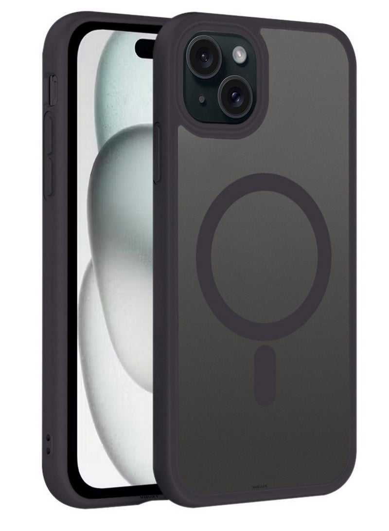 CATANES 2 Pieces Magnetic Slim Protective Case for iPhone 15 Plus - with Wireless Charging Support with 3D Screen Protector - Grey - Image 3