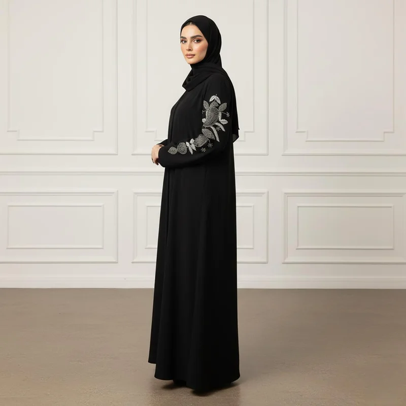 Nukhbaa Botanical Sleeve Abaya – Nida Fabric-944