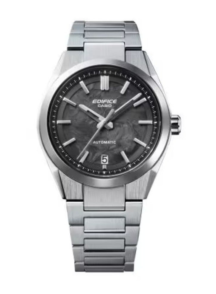 Casio Edifice EFK-100CD-1ADR Men's Automatic Watch, Mechanical Timepiece, Black Forged Carbon Dial, Stainless Steel Bracelet, Sapphire Crystal, Date Display, 100m Water Resistant, Elegant Dress Watch for Men, Luxury Sport Style, Casual Everyday Watch - Image 1
