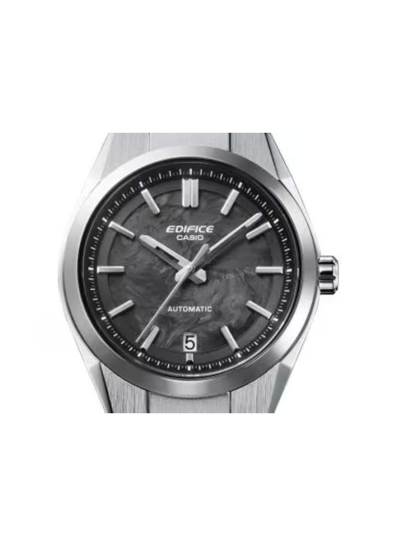 Casio Edifice EFK-100CD-1ADR Men's Automatic Watch, Mechanical Timepiece, Black Forged Carbon Dial, Stainless Steel Bracelet, Sapphire Crystal, Date Display, 100m Water Resistant, Elegant Dress Watch for Men, Luxury Sport Style, Casual Everyday Watch - Image 3