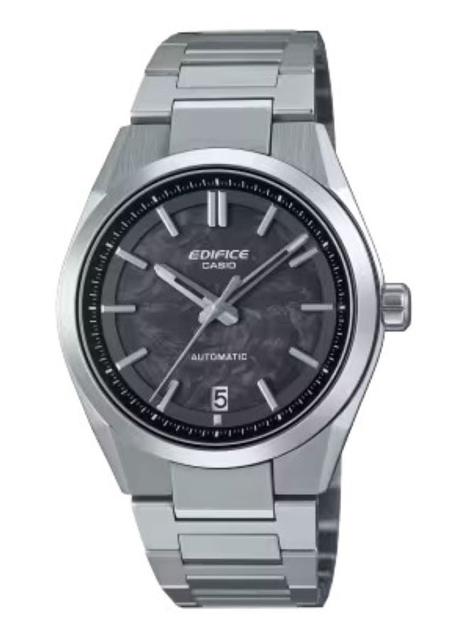 Casio Edifice EFK-100CD-1ADR Men's Automatic Watch, Mechanical Timepiece, Black Forged Carbon Dial, Stainless Steel Bracelet, Sapphire Crystal, Date Display, 100m Water Resistant, Elegant Dress Watch for Men, Luxury Sport Style, Casual Everyday Watch - Image 4