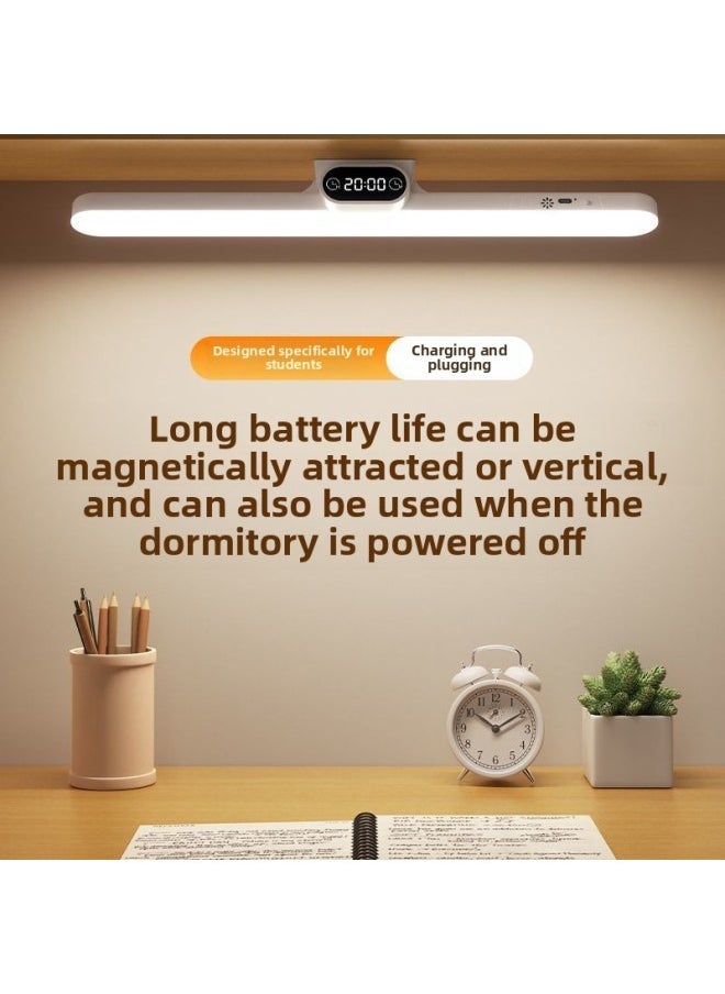 Generic - Desk Lamp Dormitory Eye Protection Learning Special LED Magnetic Lamp Rechargeable Bedroom Bedside Lamp University Dormitory Cool Lamp-Specification:Plug-in Model -Power:23cm Short Model Without Clock - Image 1