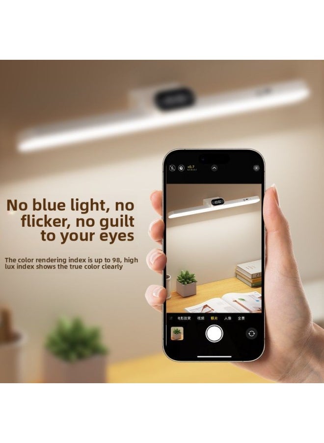 Generic - Desk Lamp Dormitory Eye Protection Learning Special LED Magnetic Lamp Rechargeable Bedroom Bedside Lamp University Dormitory Cool Lamp-Specification:Plug-in Model -Power:23cm Short Model Without Clock - Image 1