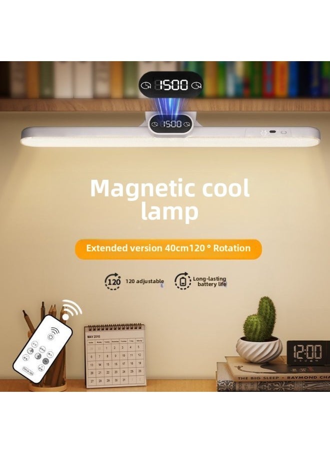Generic - Desk Lamp Dormitory Eye Protection Learning Special LED Magnetic Lamp Rechargeable Bedroom Bedside Lamp University Dormitory Cool Lamp-Specification:Plug-in Model -Power:23cm Short Model Without Clock - Image 1