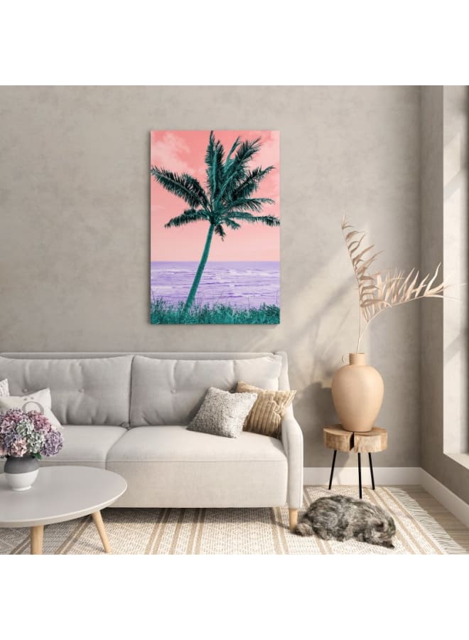 Home Gallery Colorful retro landscape vaporwave style Printed Canvas wall art 120x80 - Image 3
