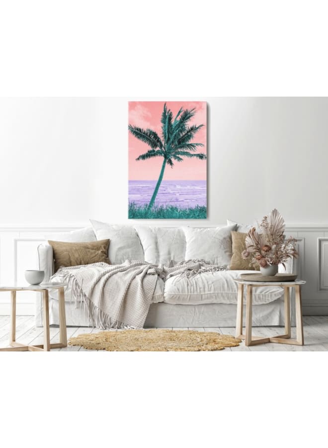 Home Gallery Colorful retro landscape vaporwave style Printed Canvas wall art 120x80 - Image 5