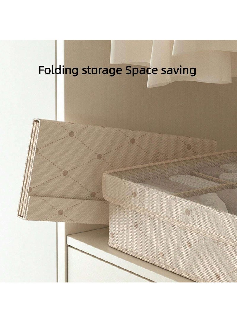 شو وو 2 قطعة سلة تخزين قابلة للطي، صندوق أدراج قابل للغسل، صندوق تخزين الملابس، منظم جينز خزانة الملابس، منظمات أدراج مرئية مع غطاء، نافذة شفافة للملابس، القمصان، السراويل، السترات - Image 2