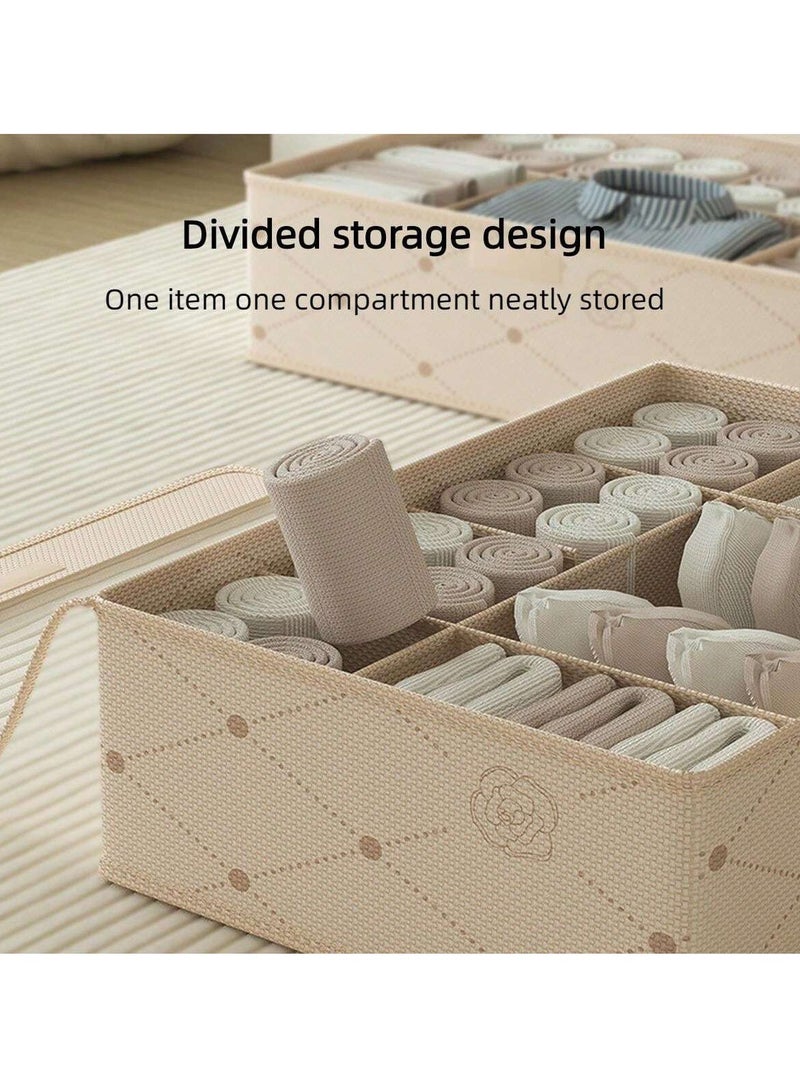 شو وو 2 قطعة سلة تخزين قابلة للطي، صندوق أدراج قابل للغسل، صندوق تخزين الملابس، منظم جينز خزانة الملابس، منظمات أدراج مرئية مع غطاء، نافذة شفافة للملابس، القمصان، السراويل، السترات - Image 5