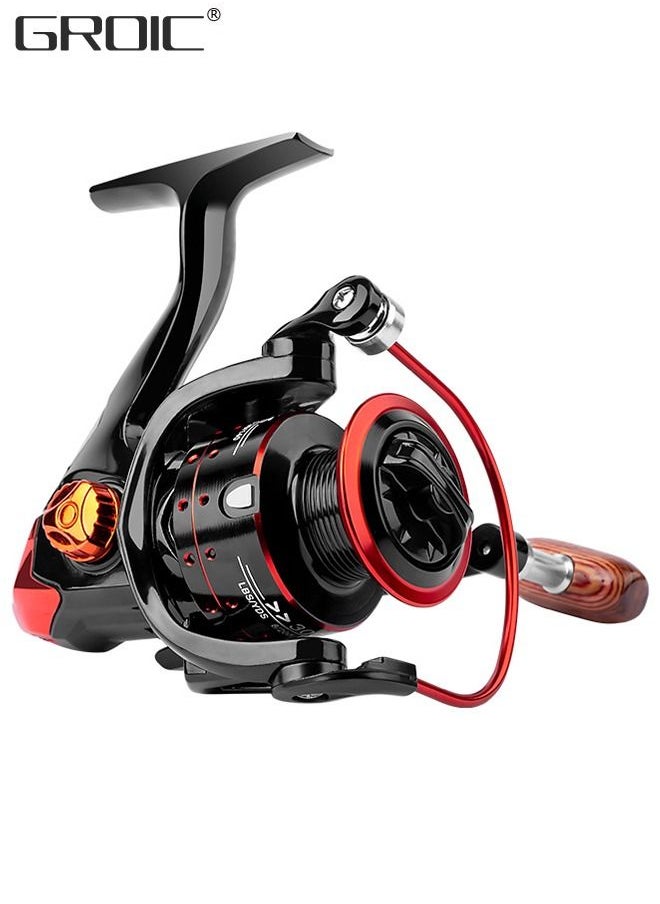 GROIC Fishing Reel, Ultra Smooth Powerful Fish Spinning Wheel, Aluminium Alloy Fishing Reels with 12LBs Drag Max, Balanced and Lightweight, Perfect for Freshwater or Saltwater Fishing  - Image 1