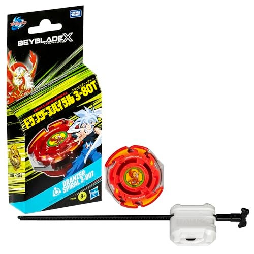 BeyBlade بيبلاد إكس درانزر سبيرال 3-80T نوع توازن دوار يمين-دوران وموقد؛ ألعاب دوارة للقتال للأطفال من عمر 8 سنوات - Image 1