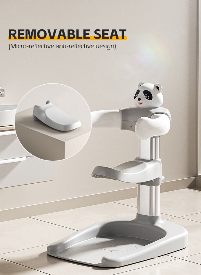 Soft Touch Baby Shower Stand Panda Toddler Bath Support with Seat Portable Bath Helper for Infants & Toddlers Durable Baby Bath Aid with High Adjustable Baby Shower Support for 6 Months+ Baby - Image 4