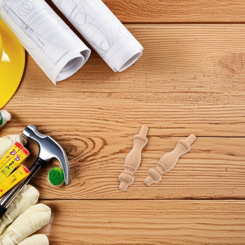 قضبان خشبية غير مطلية لدرابزين الدرج وأعمال الحرف اليدوية للأثاث DIY 10 قطعة - Image 4
