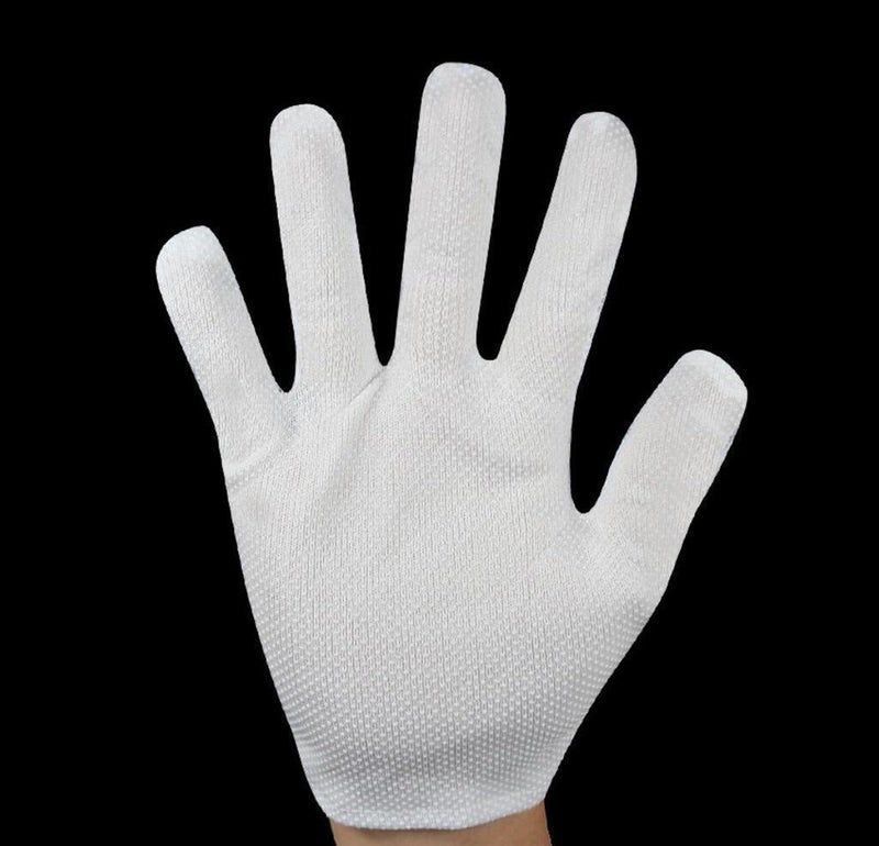 REES52 Anti-Static ESD Safe [Reusable] Protective Dotted Hand Gloves [Medium] - White - Image 3