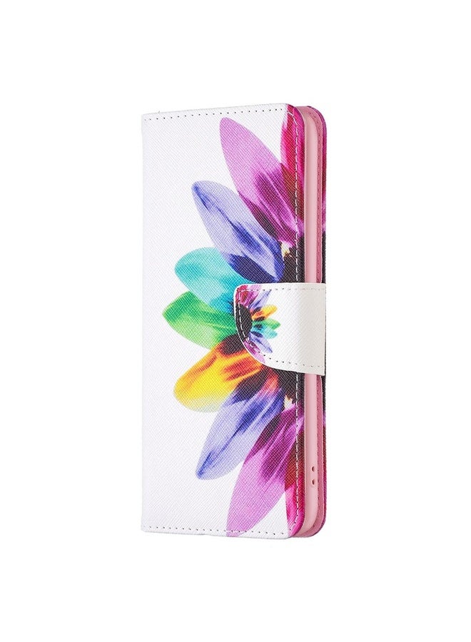 Case Cover For Honor 90 5G Colored Drawing Pattern Leather Phone Case(Sun Flower)