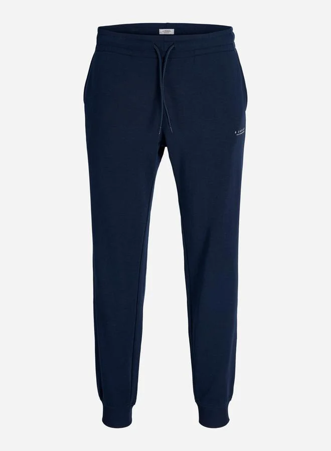 JACK & JONES Navy Blue Drawstring Waist Cuffed Joggers