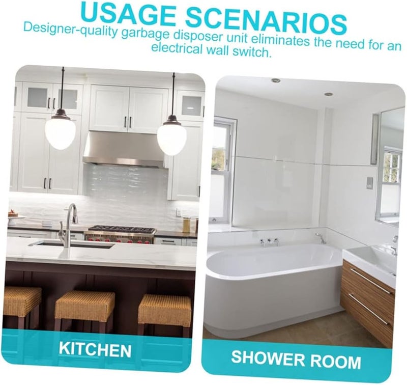 زر تشغيل هوائي أسود من الفولاذ المقاوم للصدأ مقاس 25 مم لمفرمة النفايات وغسالة الصحون وحوض الاستحمام - Image 4