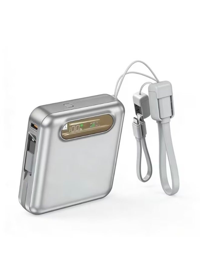 Genrics Magnetic Portable Power Bank, Supports Fast Charging Output, 10,000Mah Capacity | Multiple Protections, Built-In Apple And Type-C Charging Cables, Lightweight And Portable, a Must-Have for Commuting, Compatible with Various Devices, Suitable for Different Scenarios - Image 5