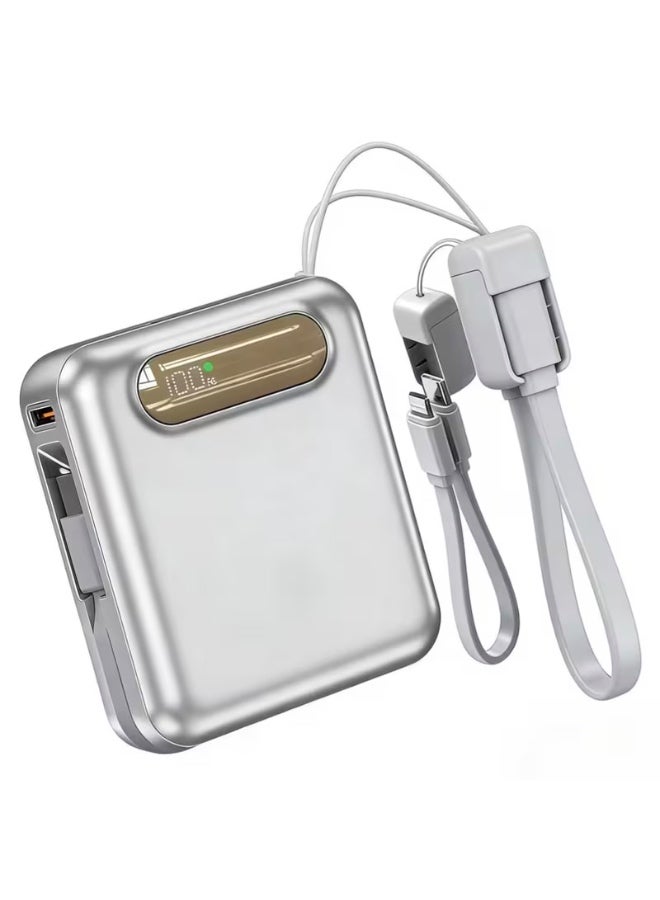 Genrics Magnetic Portable Power Bank, Supports Fast Charging Output, 10,000Mah Capacity | Multiple Protections, Built-In Apple And Type-C Charging Cables, Lightweight And Portable, a Must-Have for Commuting, Compatible with Various Devices, Suitable for Different Scenarios - Image 2
