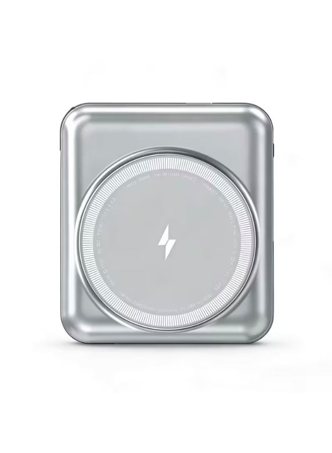 Genrics Magnetic Portable Power Bank, Supports Fast Charging Output, 10,000Mah Capacity | Multiple Protections, Built-In Apple And Type-C Charging Cables, Lightweight And Portable, a Must-Have for Commuting, Compatible with Various Devices, Suitable for Different Scenarios - Image 1