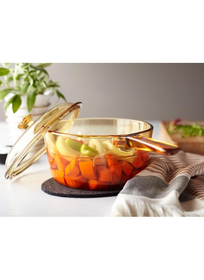 Vision - 1.0L Cl1 Cvd Saucepan Amber 1X1 (Vsp-1) Vision - Image 1