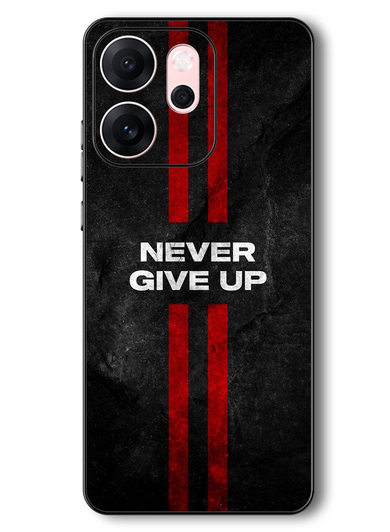 Theodor Case Compatible with Oppo Reno 14 F 6.57 Inch Protection Shockproof Bumper Cover Never Give up stripes - Image 1