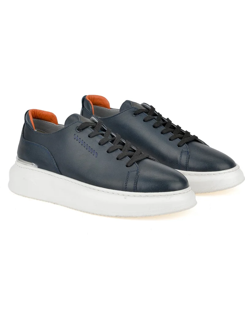 Ziya Men's Leather Sneaker 151987Z024 Navy Blue