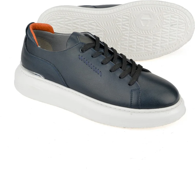 Ziya Men's Leather Sneaker 151987Z024 Navy Blue