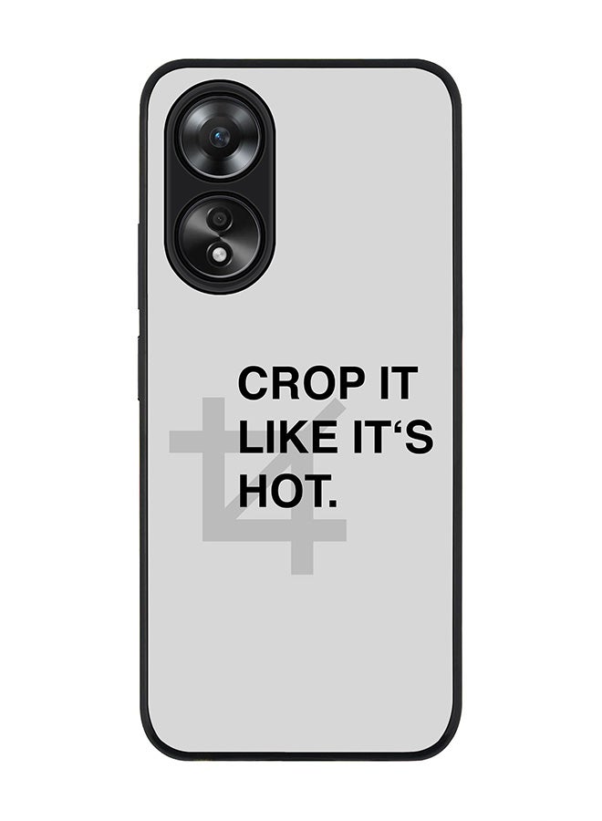 Stylizedd Rugged Black edge case for Oppo A58 4G, Slim fit Soft Case Flexible Rubber Edges Anti Drop TPU Gel Thin Cover- Crop It  - Image 1