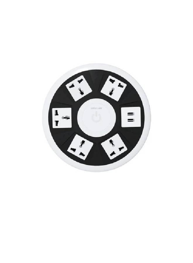 Green Lion 7 in 1 Power Socket with 5AC Universal Outlet, 2USB Ports and 2m Cable Length - Image 1