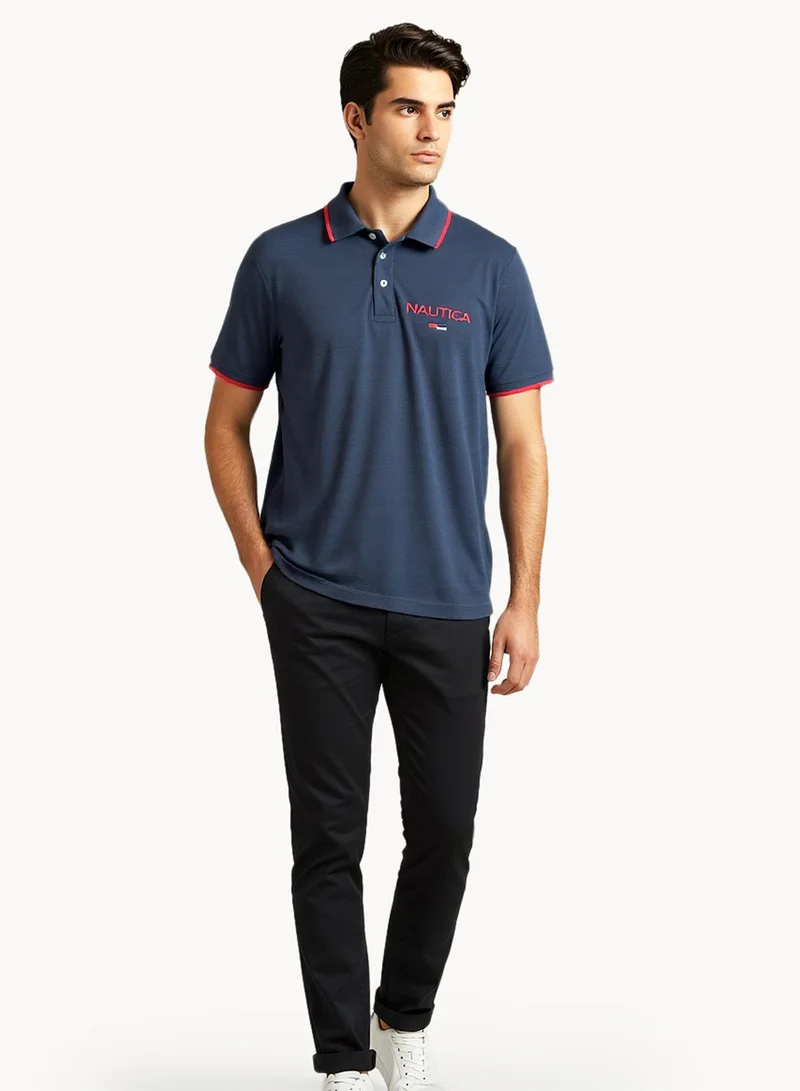NAUTICA Basic Regular Fit Premium Cotton Logo Polo Shirt