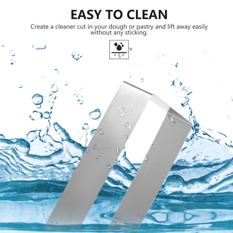 DOITOOL 3Pcs Mousse Mold Square Metal Baking Ring Rectangular Mousse Ring Mousse Cake Ring Stainless Steel Tiramisu Cheese Pie Pastry Cutter Baking Tool for Kitchen - Image 5